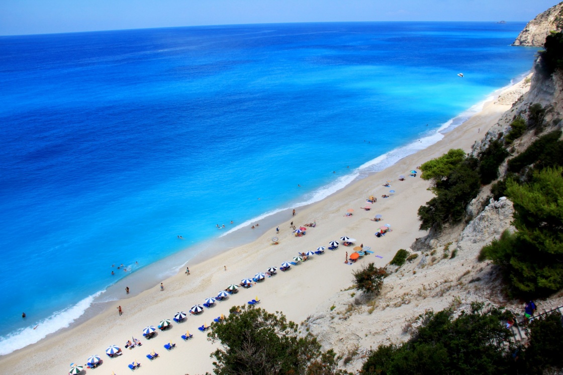 Egremni beach in Lefkada island in Greece